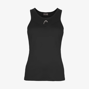 Débardeur Head Femme Easy Court Tank Top Noir face - Esprit Padel Shop