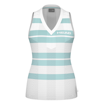 Débardeur Head Performance Tank Top Blanc/Bleu Femme - Esprit Padel Shop