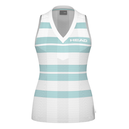 Débardeur Head Performance Tank Top Blanc/Bleu Femme - Esprit Padel Shop