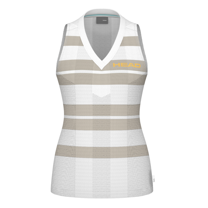 Débardeur Head Performance Tank Top Blanc/Gris Femme - Esprit Padel Shop