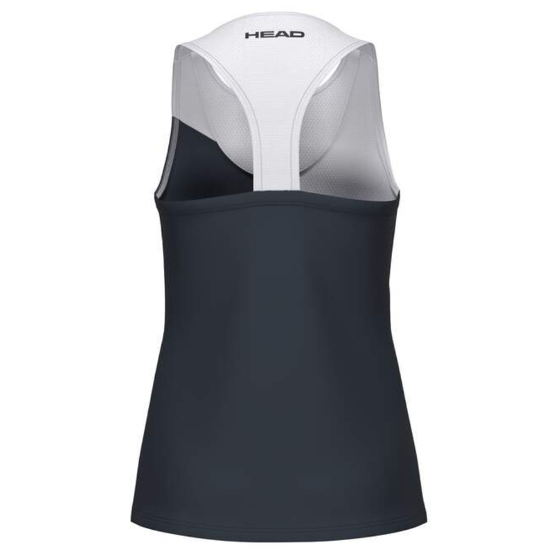 Débardeur Head Spirit Tank Top Blanc/Bleu Marine Junior Girl - Esprit Padel Shop