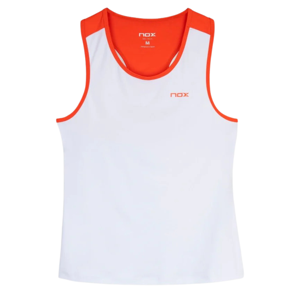 Débardeur Nox Team Blanc/Rouge Femme - Esprit Padel Shop