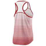 Débardeur Wilson Team Striped Rouge Femme Dos - Esprit Padel Shop