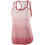 Débardeur Wilson Team Striped Rouge Femme Face - Esprit Padel Shop