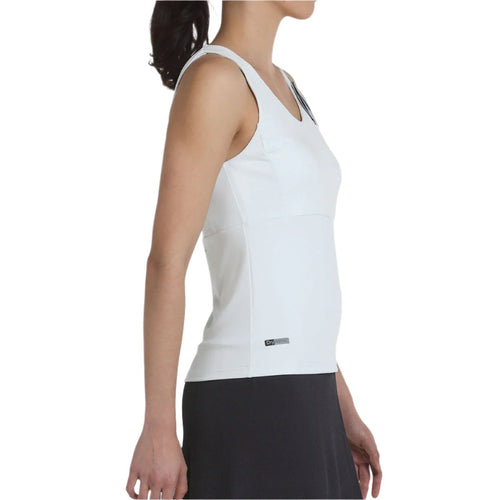 Débardeur Bullpadel Porru Blanc Femme cote - Esprit Padel Shop
