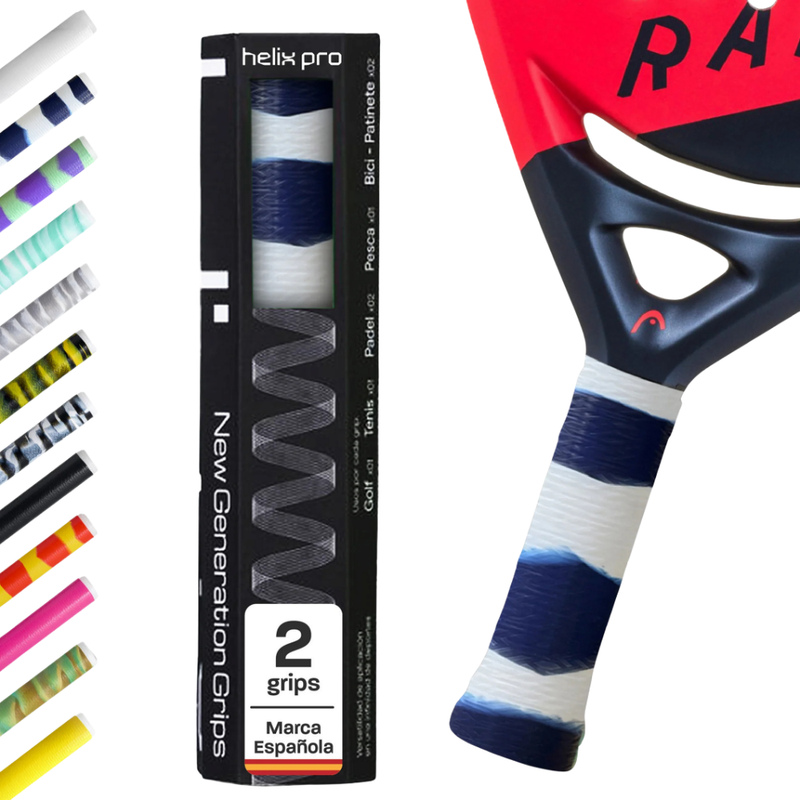 Grip Helix Pro Blanc/Bleu - Esprit Padel Shop