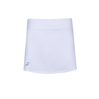 Jupe Babolat Play Skirt Blanc Femme Face - Esprit Padel Shop
