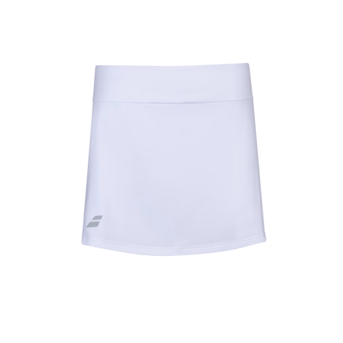 Jupe Babolat Play Skirt Blanc Femme Face - Esprit Padel Shop