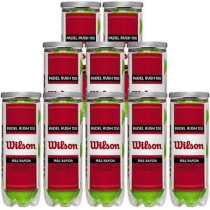 Pack de 10 tubes de balle Wilson Rush 100