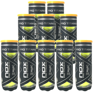 Pack de 10 tubes de balles Nox Titanium Pro x3 balles - Esprit Padel Shop