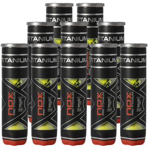 Pack de 10 tubes de balles Nox Titanium Pro x4 balles - Esprit Padel Shop