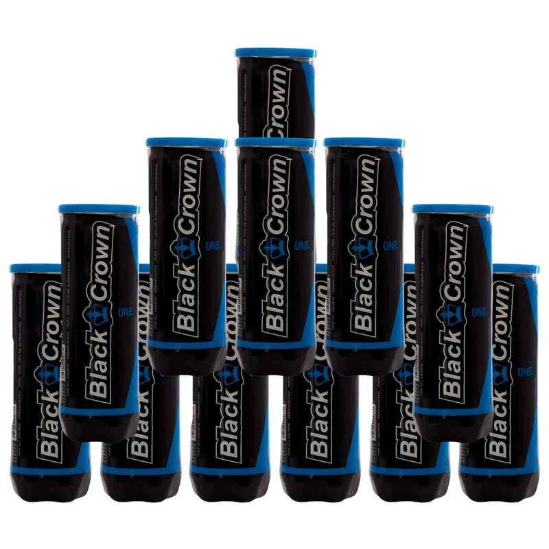 Pack de 12 tubes de balles Black Crown One - Esprit Padel Shop
