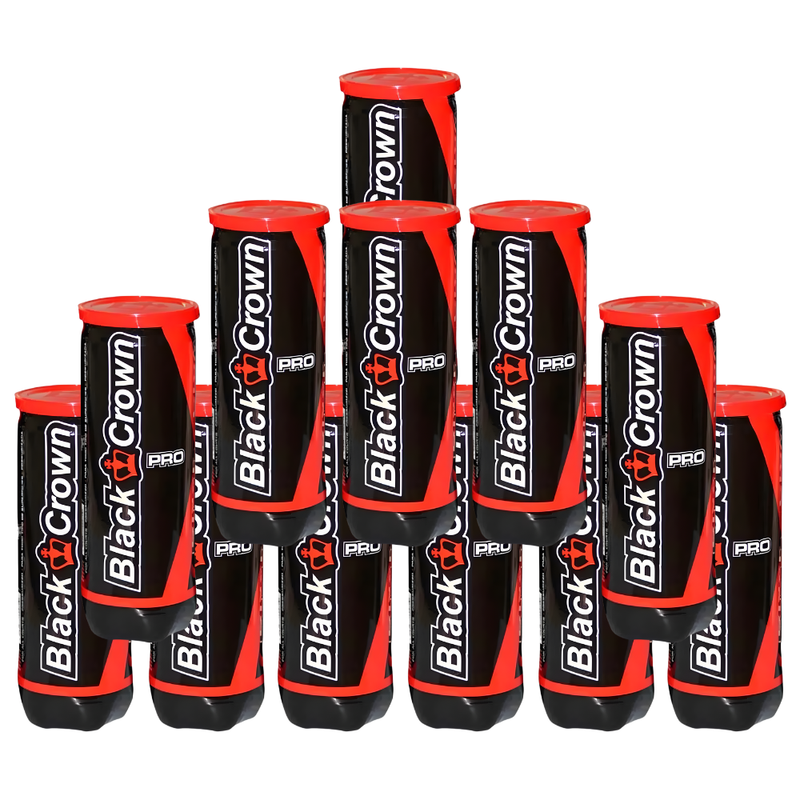 Pack de 12 tubes de balles Black Crown Pro - Esprit Padel Shop