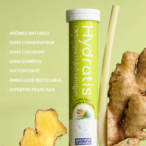 Pastilles d'hydratation Hydratis Citronnelle/Gingembre - Esprit Padel Shop