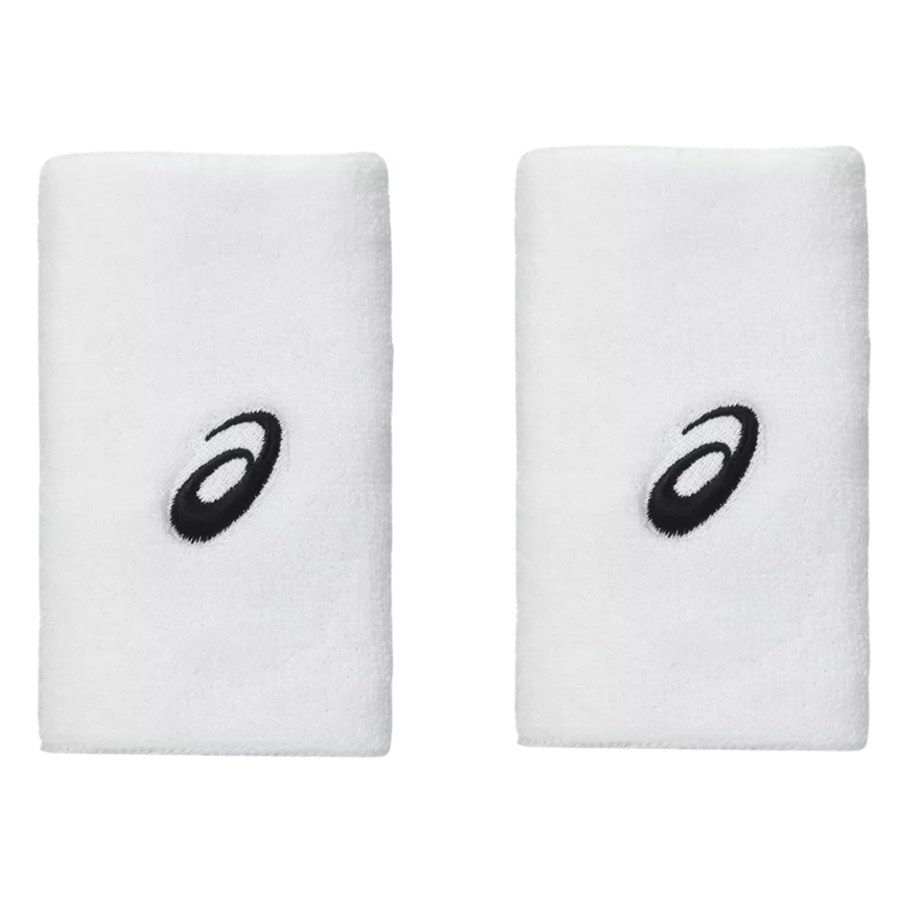 Asics Long White Terry Wristbands x2 - Esprit Padel Shop