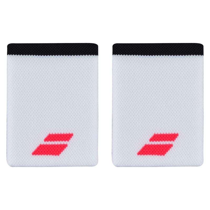 Muñequeras Babolat Logo Jumbo Black White - Zona de Padel Muñequeras Babolat Logo Jumbo Black White - Zona de Padel