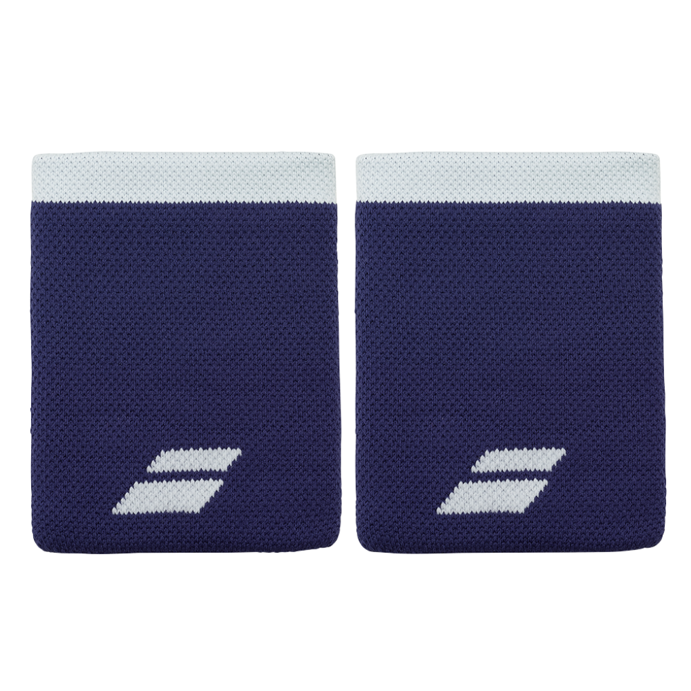 Muñequeras Babolat Logo Jumbo Azul/Blanco 2026 x2 - Esprit Padel Shop