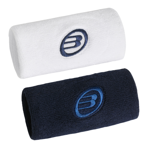 Poignets Éponge Bullpadel BPMU262 I Blanc/Bleu Marine x2 - Esprit Padel Shop