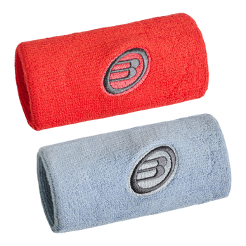 Poignets Éponge Bullpadel BPMU262 I Gris/Rouge x2 - Esprit Padel Shop