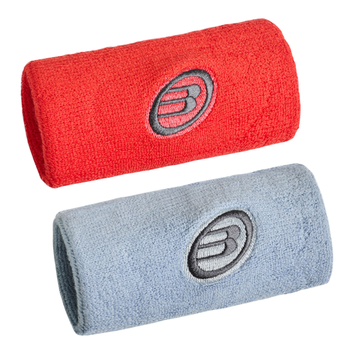 Poignets Éponge Bullpadel BPMU262 I Gris/Rouge x2 - Esprit Padel Shop