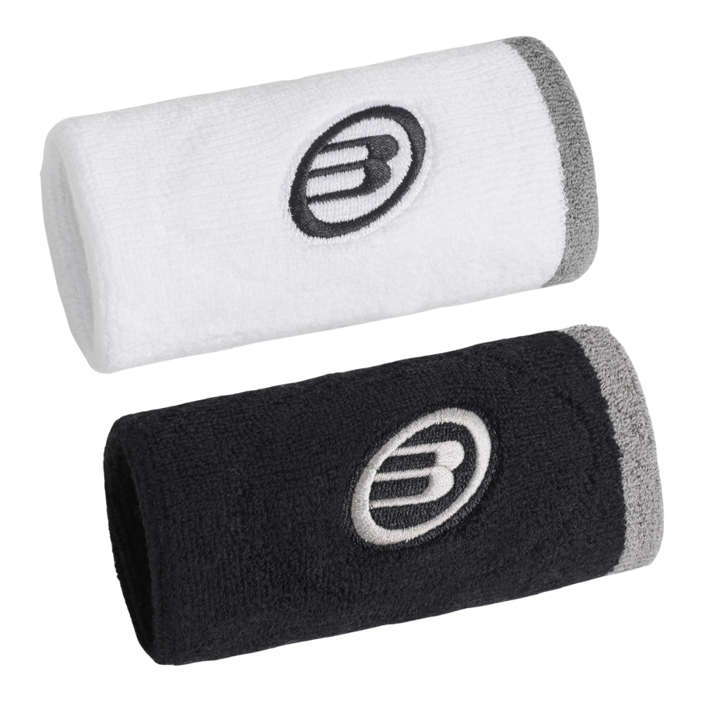 Poignets Éponge Bullpadel BPMU265 I Blanc/Noir x2 - Esprit Padel Shop