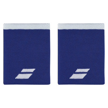 Poignets Éponge Babolat Logo Jumbo Bleu/Blanc 2024 - Esprit Padel Shop