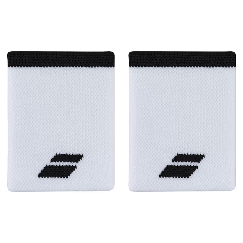 Poignets Éponge Babolat Logo Jumbo Noir/Blanc 2024 - Esprit Padel Shop