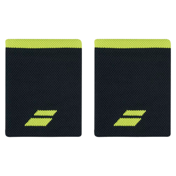 Poignets Éponge Babolat Logo Jumbo Noir/Jaune 2024 - Esprit Padel Shop