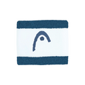 Polsini in Spugna Head 2.5" Striped Bianco/Blu Navy x2