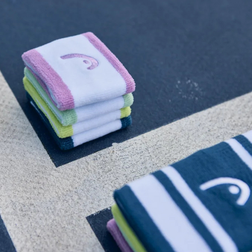 Poignets Éponge Head 2.5" Stripped Blanc/Rose - Esprit Padel Shop