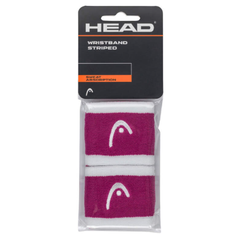 Poignets éponge Head 2.5" Striped Violet/Blanc - Esprit Padel Shop