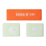 Poignet éponge et Bandeau éponge Osaka Orange/Vert