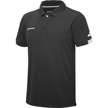 Polo Babolat Play Noir 2024 3q - Esprit Padel Shop