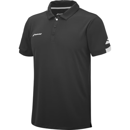Polo Babolat Play Noir 2024 3q - Esprit Padel Shop