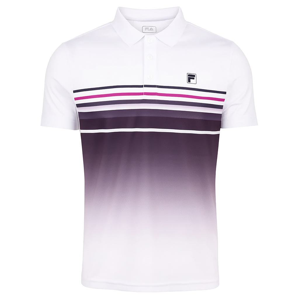 Polo Fila Diego White/Purple - Esprit Padel Shop