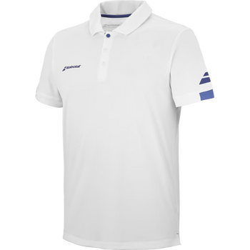 Polo Babolat Play Blanc 2024 3q - Esprit Padel Shop