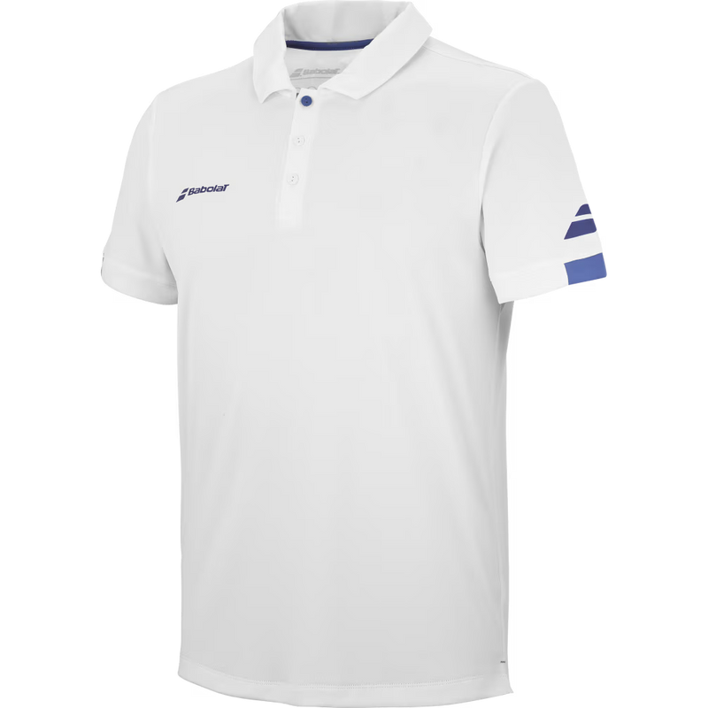 Polo Babolat Play Blanc 2024 3q - Esprit Padel Shop