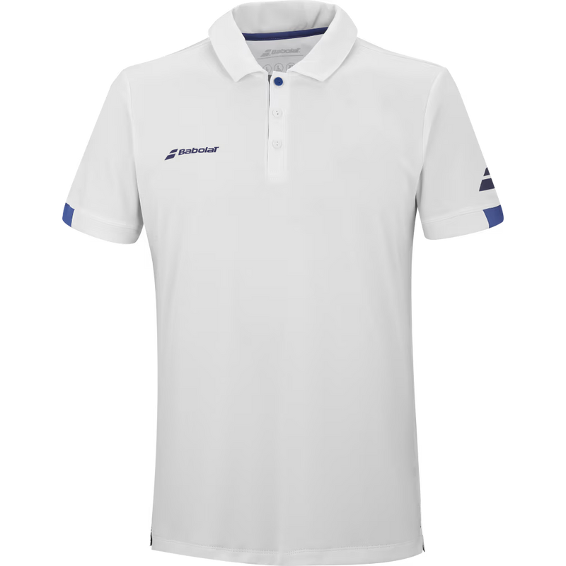 Polo Babolat Play Blanc 2024 Face - Esprit Padel Shop