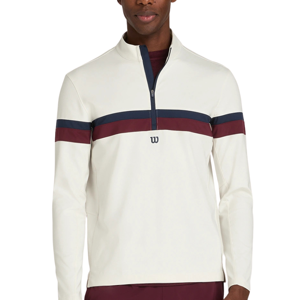 Sudadera Wilson Elevate Performance Half-Zip Beige - Esprit Padel Shop