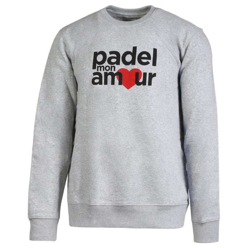 Pull col rond Padel Mon Amour Gris - Esprit Padel Shop