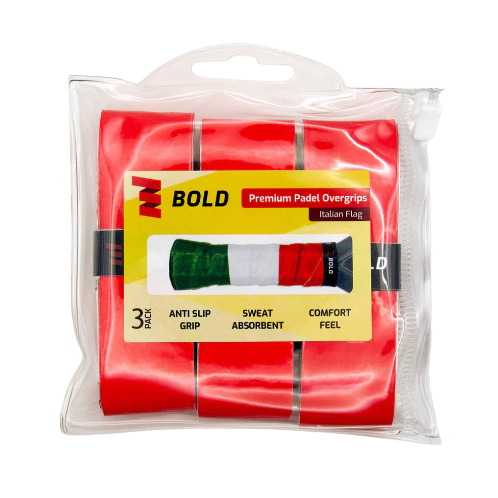 Bold Italian Flag Overgrips x3 - Esprit Padel Shop