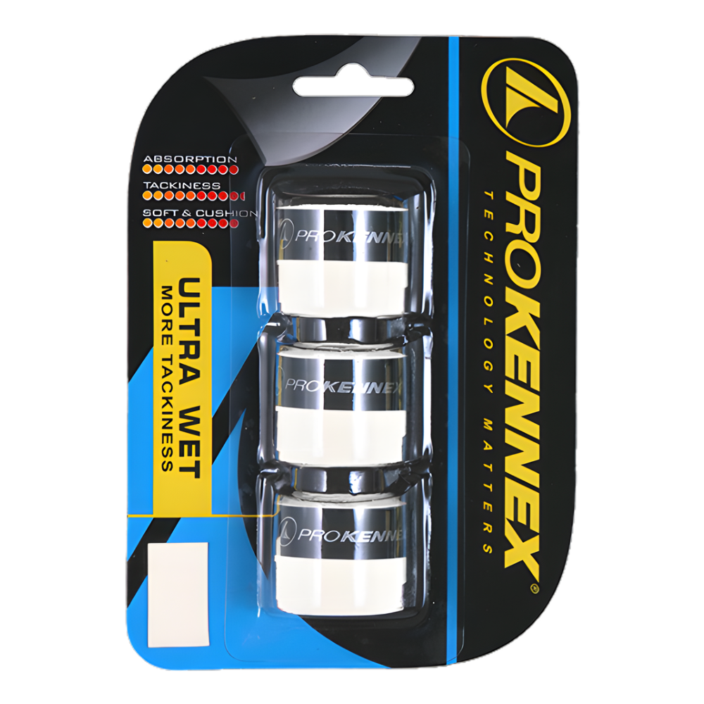 Overgrips Pro Kennex Ultra Wet White x3 - Esprit Padel Shop