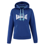 Sweat Babolat Exercice Hood Bleu Femme Face - Esprit Padel Shop