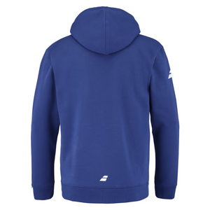 Sweat Babolat Exercice Hood Logo Bleu Dos - Esprit Padel Shop