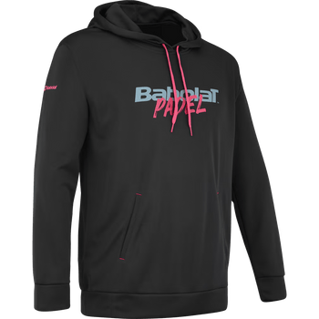 Sweat Babolat Padel Hood Noir 2024 3q - Esprit Padel Shop