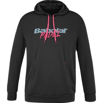 Sweat Babolat Padel Hood Noir 2024 Face - Esprit Padel Shop