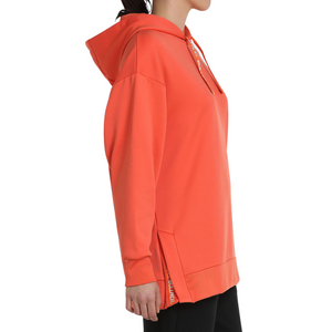 Sweat Bullpadel Nan Orange Femme Côté - Esprit Padel Shop