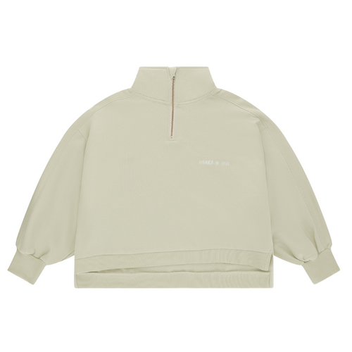 Sweat Osaka Cropped Half Zip Beige Femme - Esprit Padel Shop
