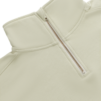 Sweat Osaka Cropped Half Zip Beige Femme - Esprit Padel Shop