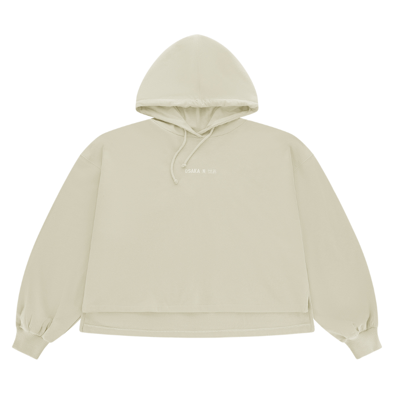 Sweat Osaka Cropped Hoodie Beige Femme - Esprit Padel Shop